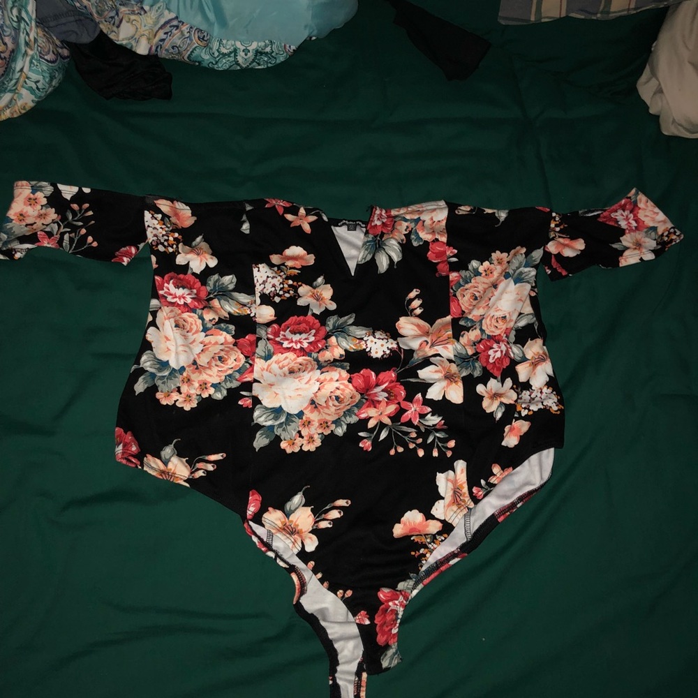 forever 21 plus size floral bodysuit